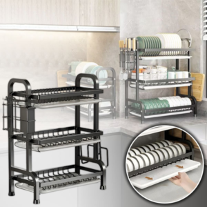 Интелигентна многоетажна стойка за съдове за бързо и ефективно сушене