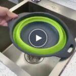 Практична сгъваема силиконова купа и цедка 2 в 1 (2 бр.) – video